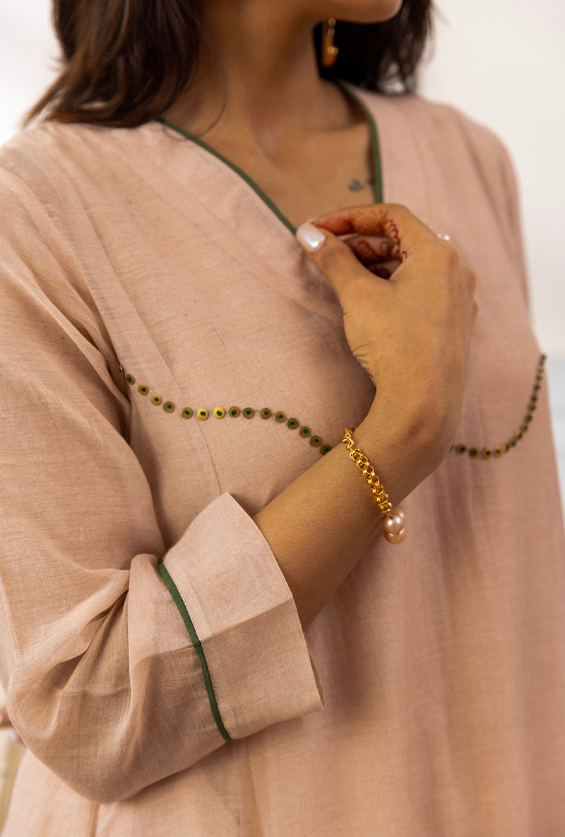 Peach Dahlia Kurta Set