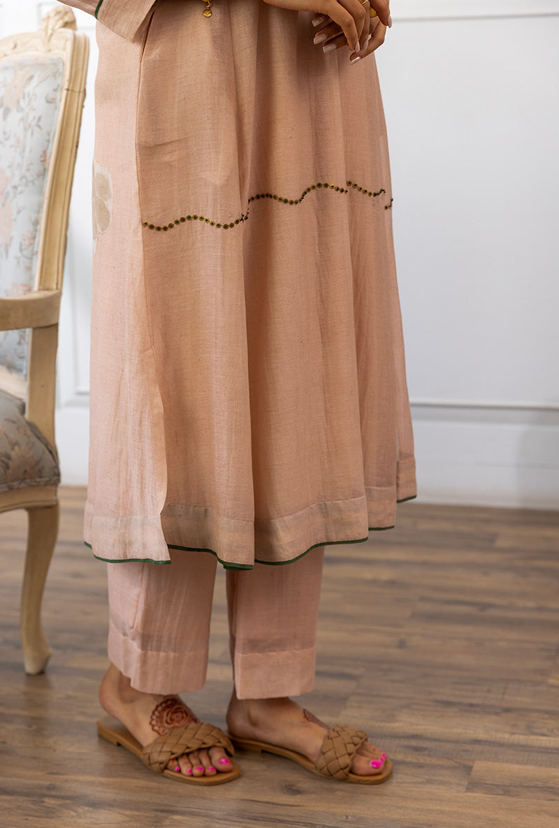 Peach Dahlia Kurta Set