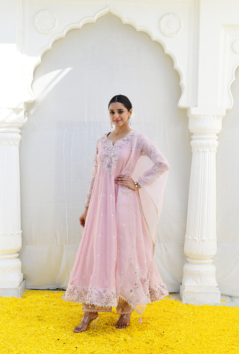 Pink Izra Anarkali Set