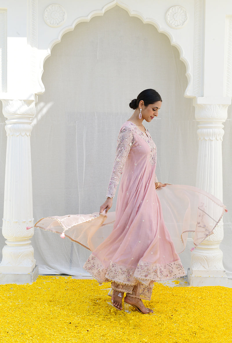 Pink Izra Anarkali Set