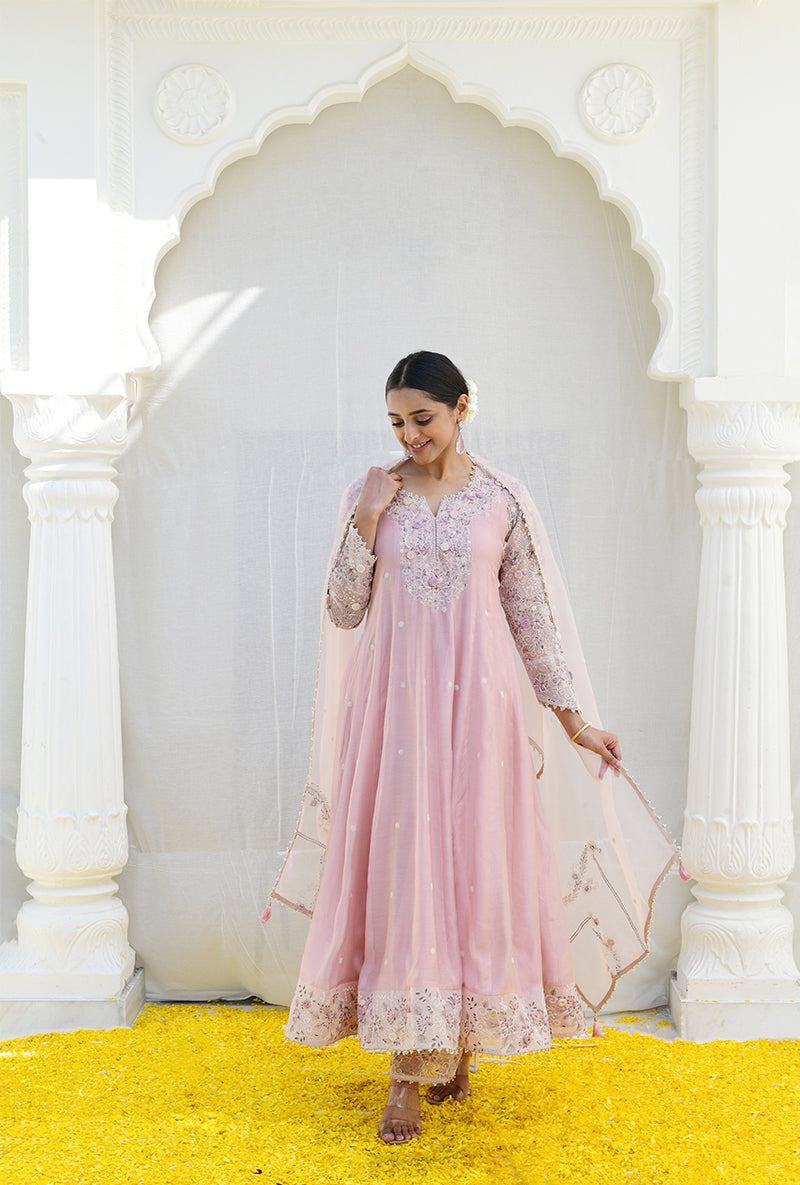 Pink Izra Anarkali Set
