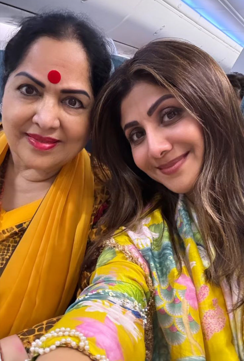 SHILPA SHETTY In Yellow Printed Short Kamli Kurta Set