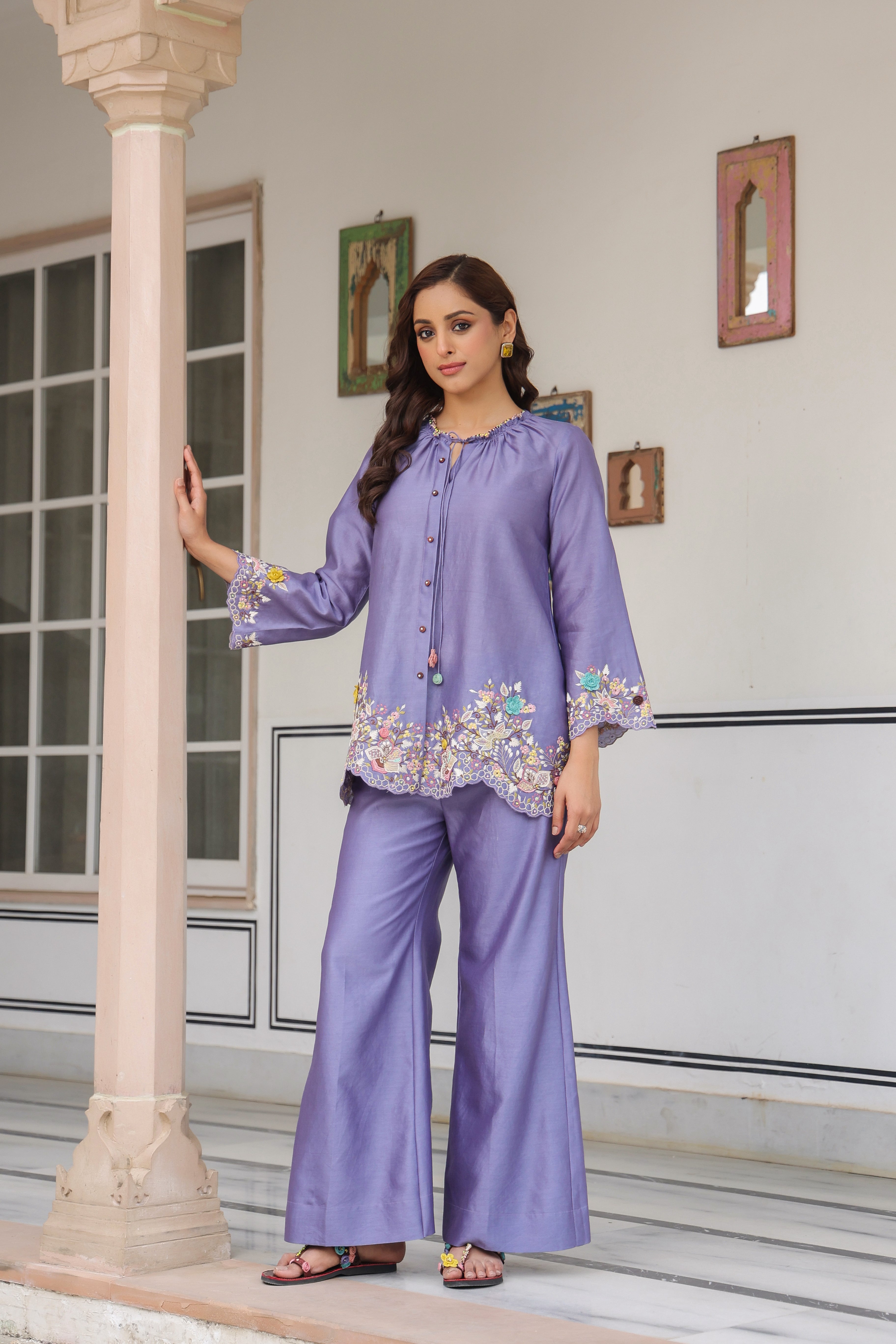 Lilac Scallop Reet Co-ord Set