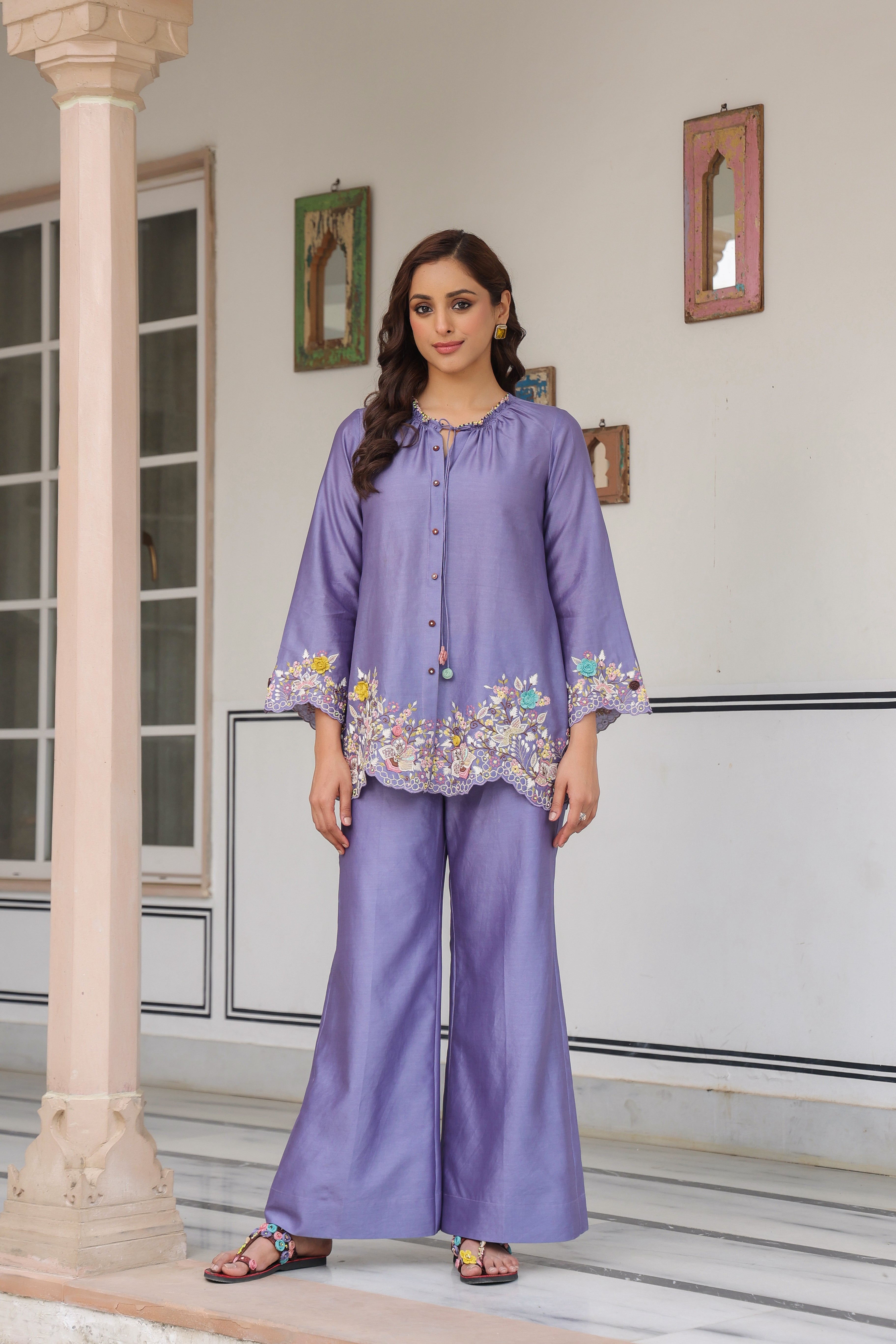 Lilac Scallop Reet Co-ord Set