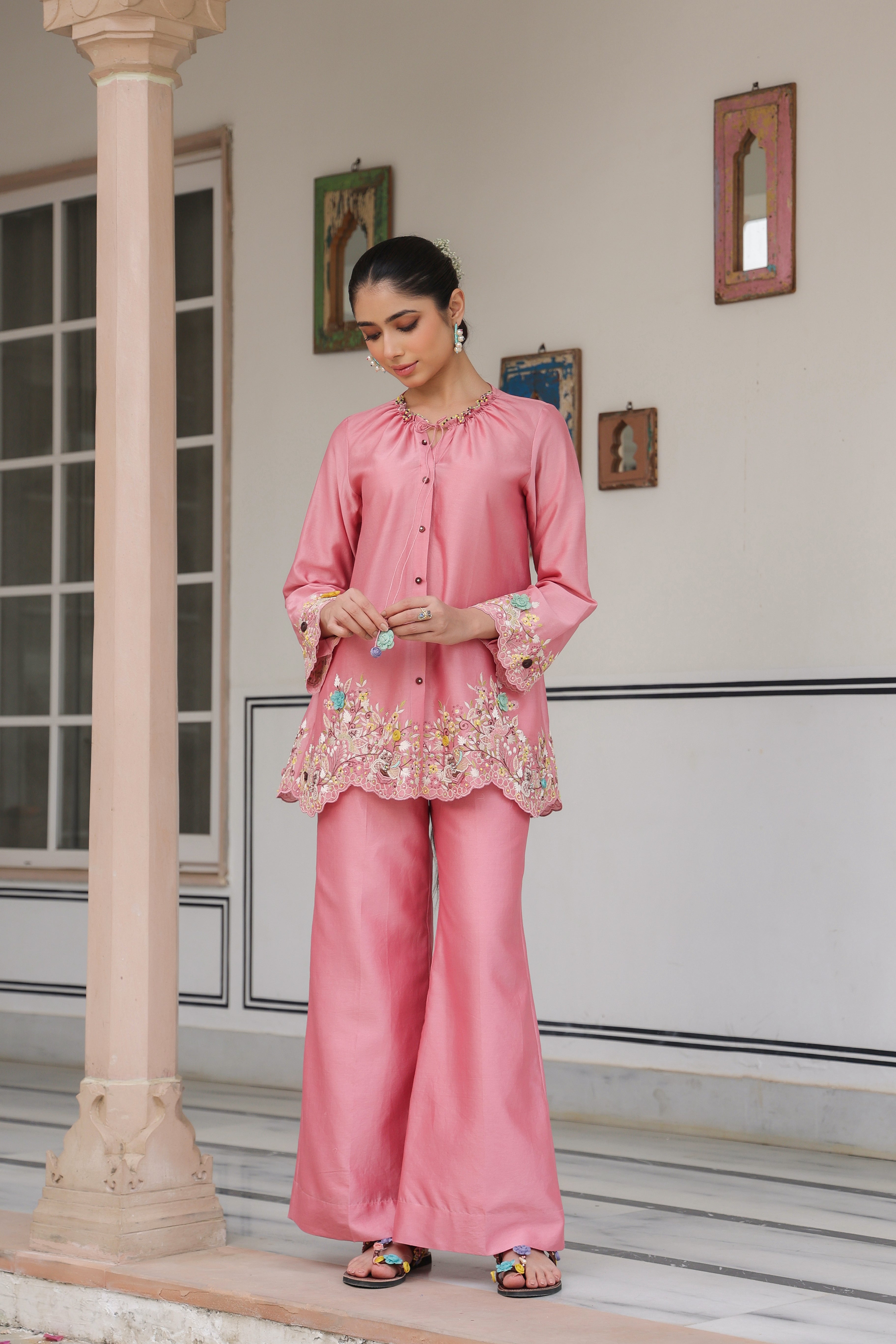 Pink Scallop Reet Co-ord Set