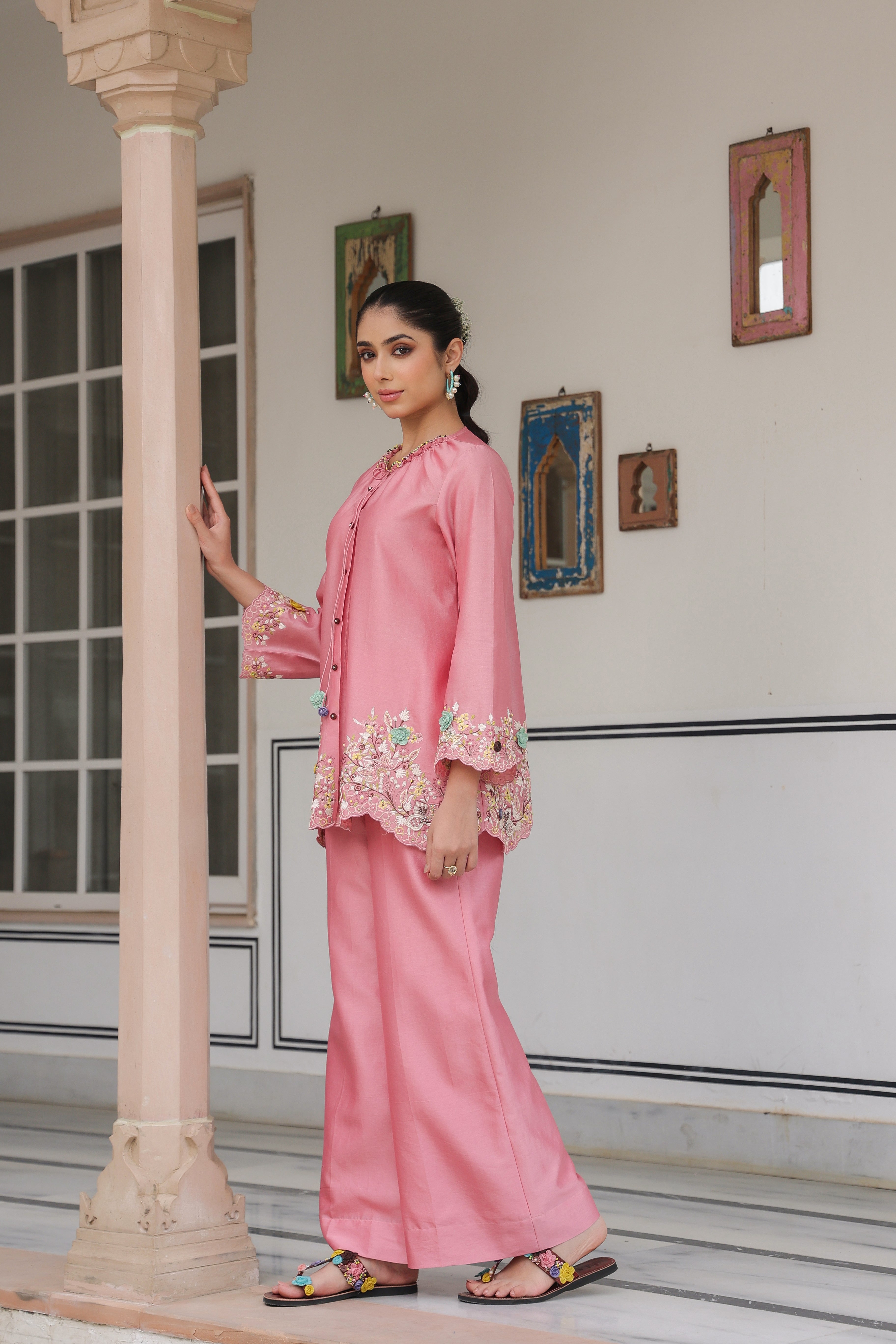 Pink Scallop Reet Co-ord Set