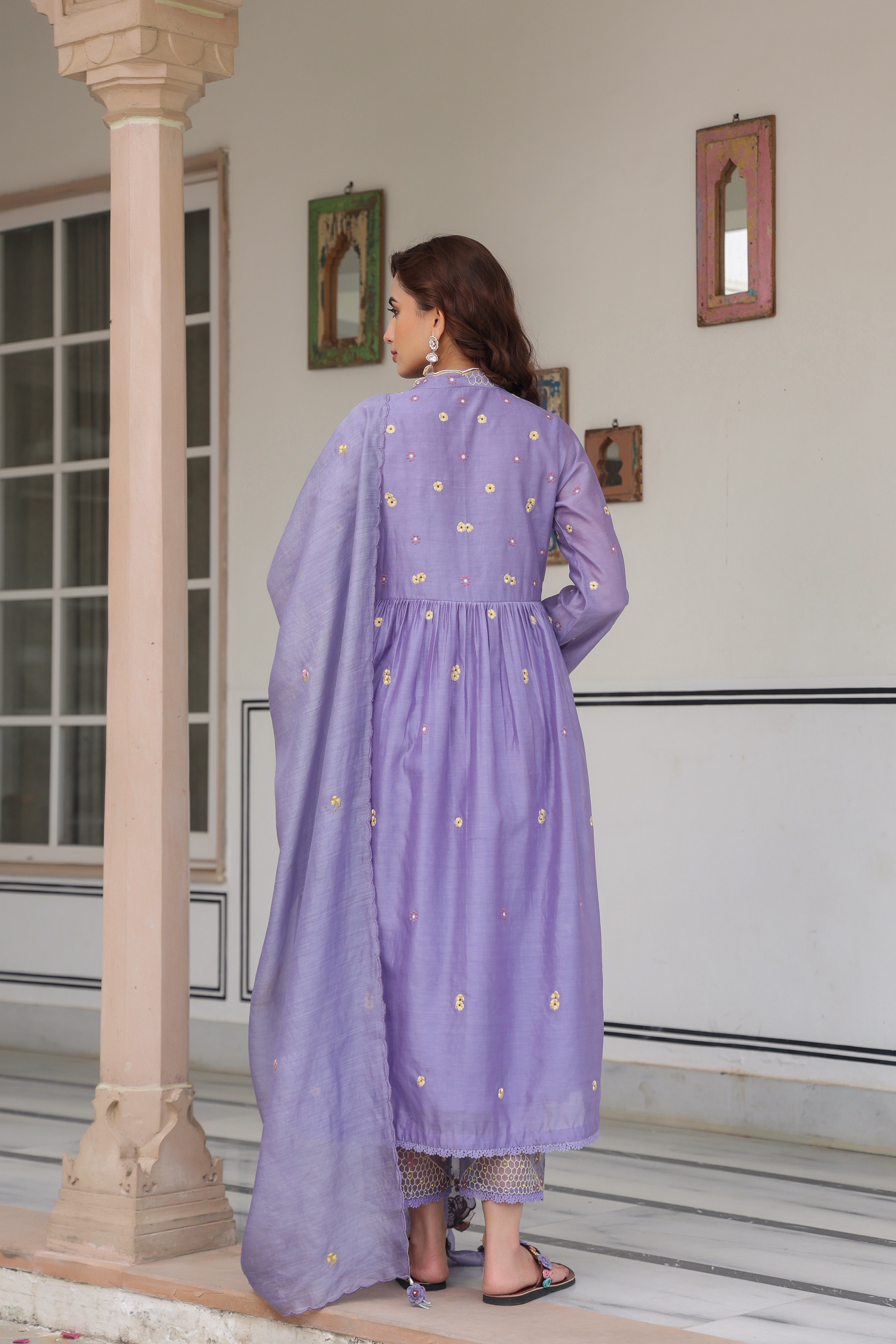 Lilac Frockstyle Reet Kurta Set