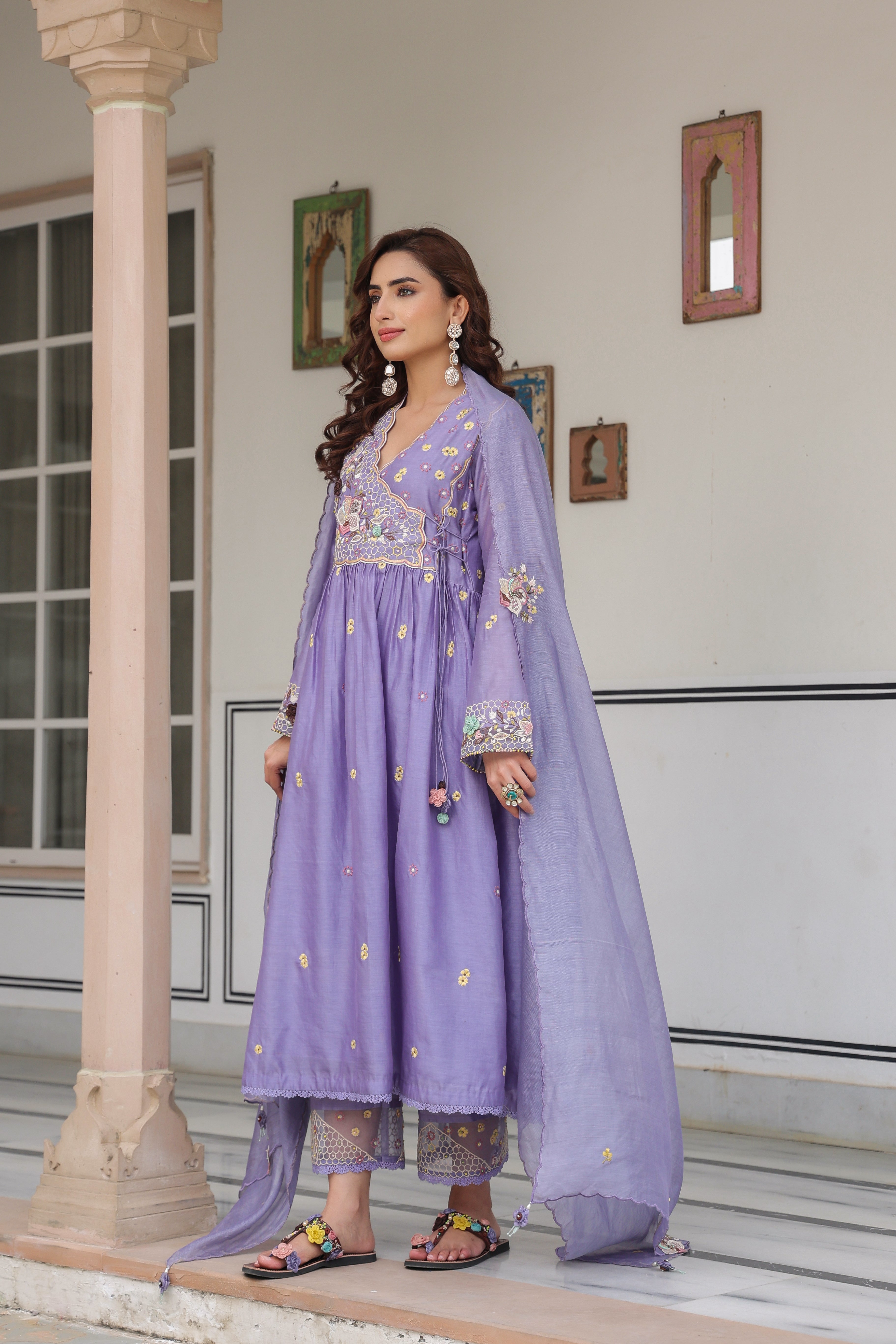 Lilac Frockstyle Reet Kurta Set