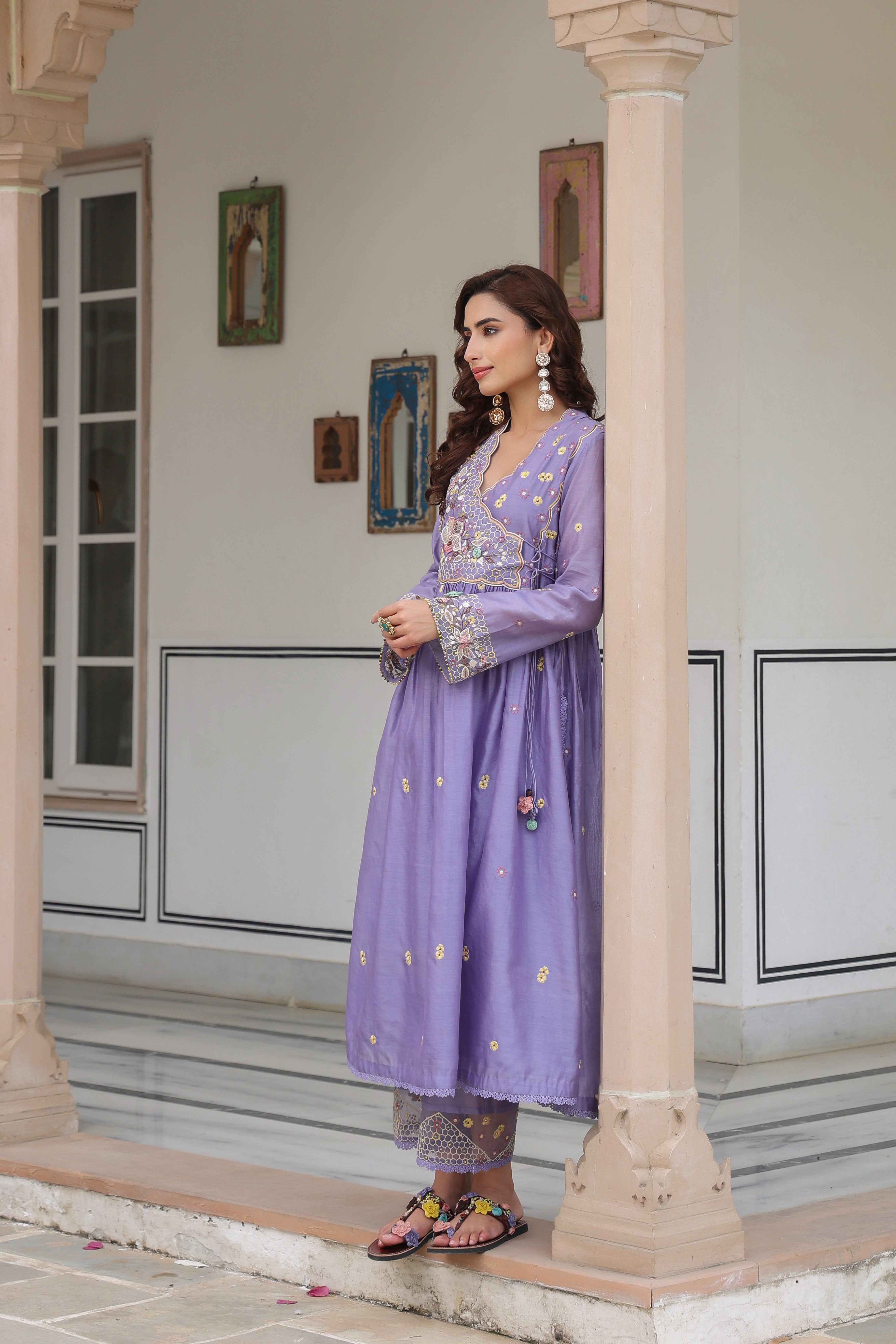 Lilac Frockstyle Reet Kurta Set