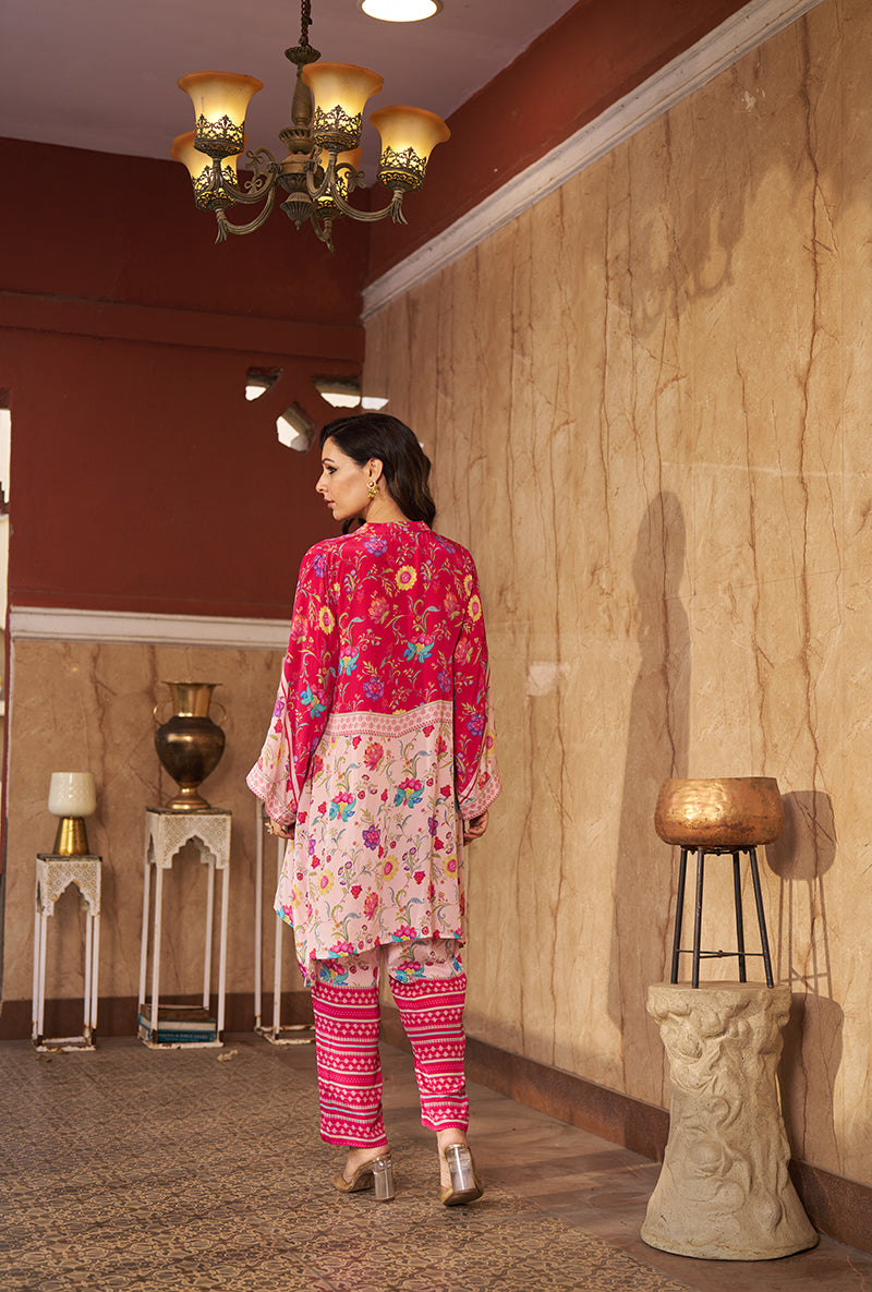Pink All Over Print Roza Co-ord Set