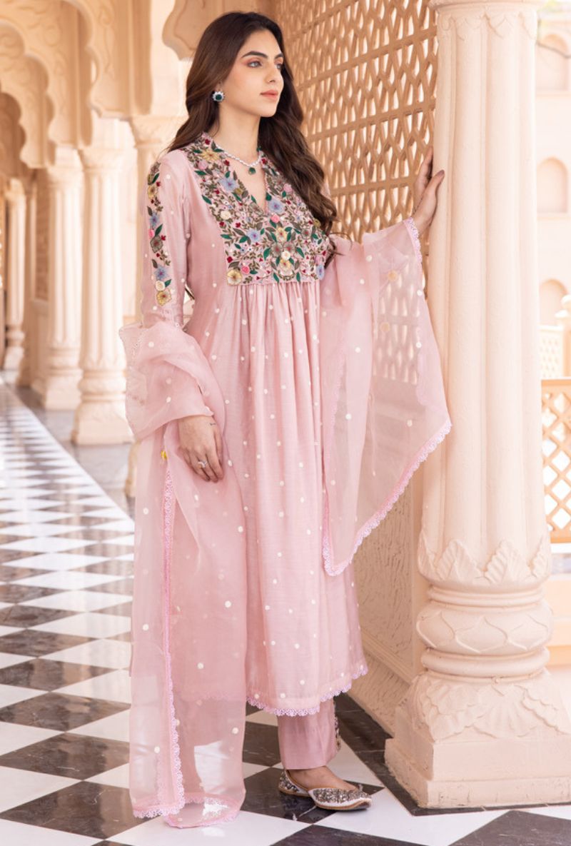 Pink Orchid Frockstyle Sahiba Kurta Set