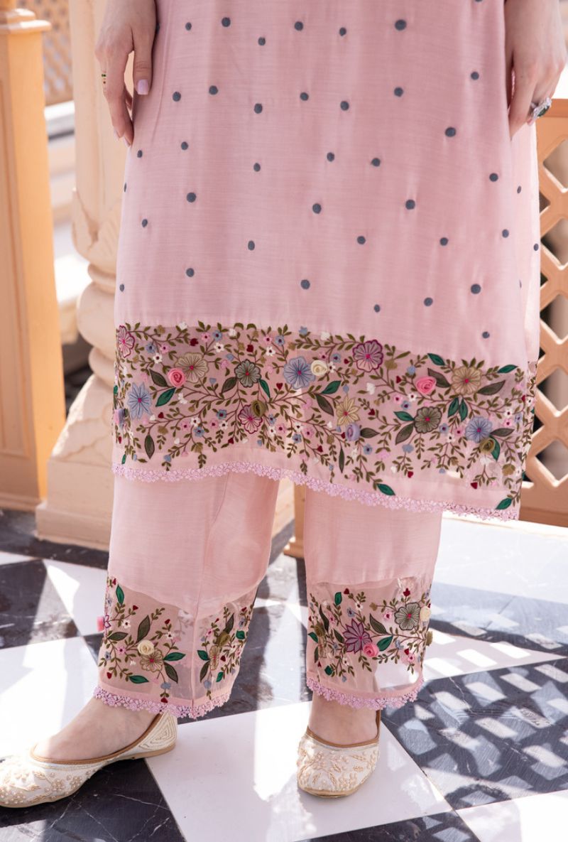 Pink Orchid Long Sahiba Kurta Set