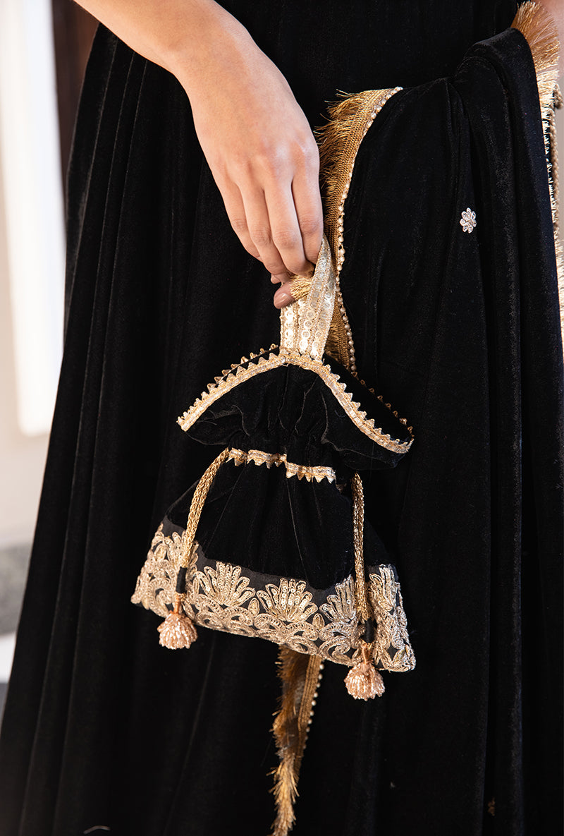 Black Velvet Aarzoo Lehenga