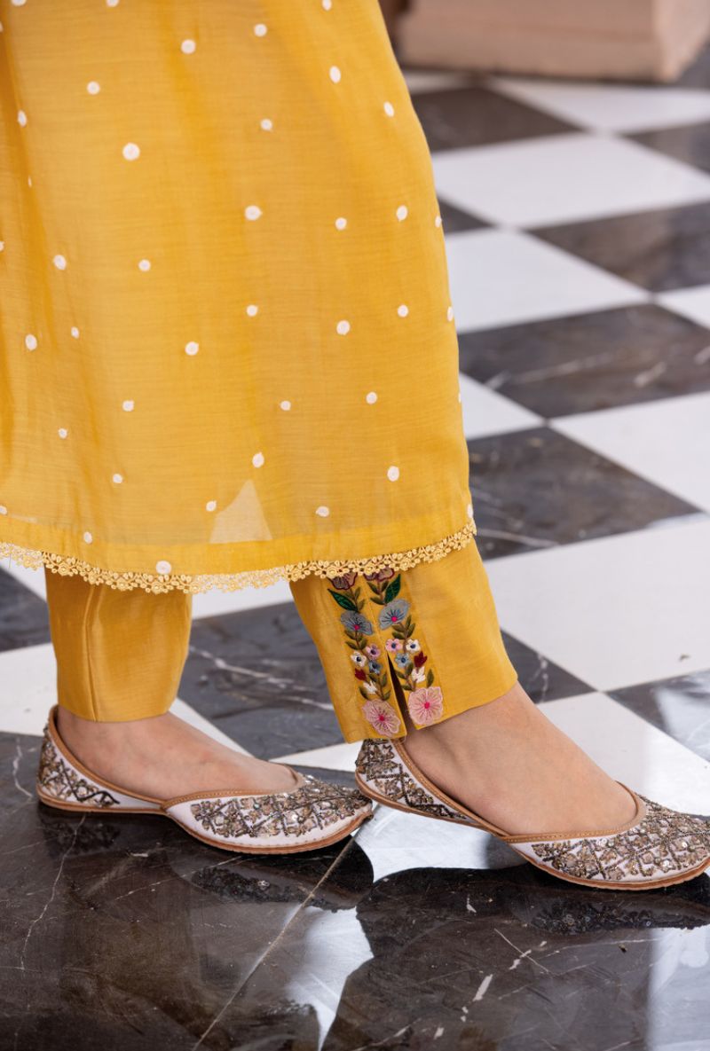 Yellow Orchid Frockstyle Sahiba Kurta Set