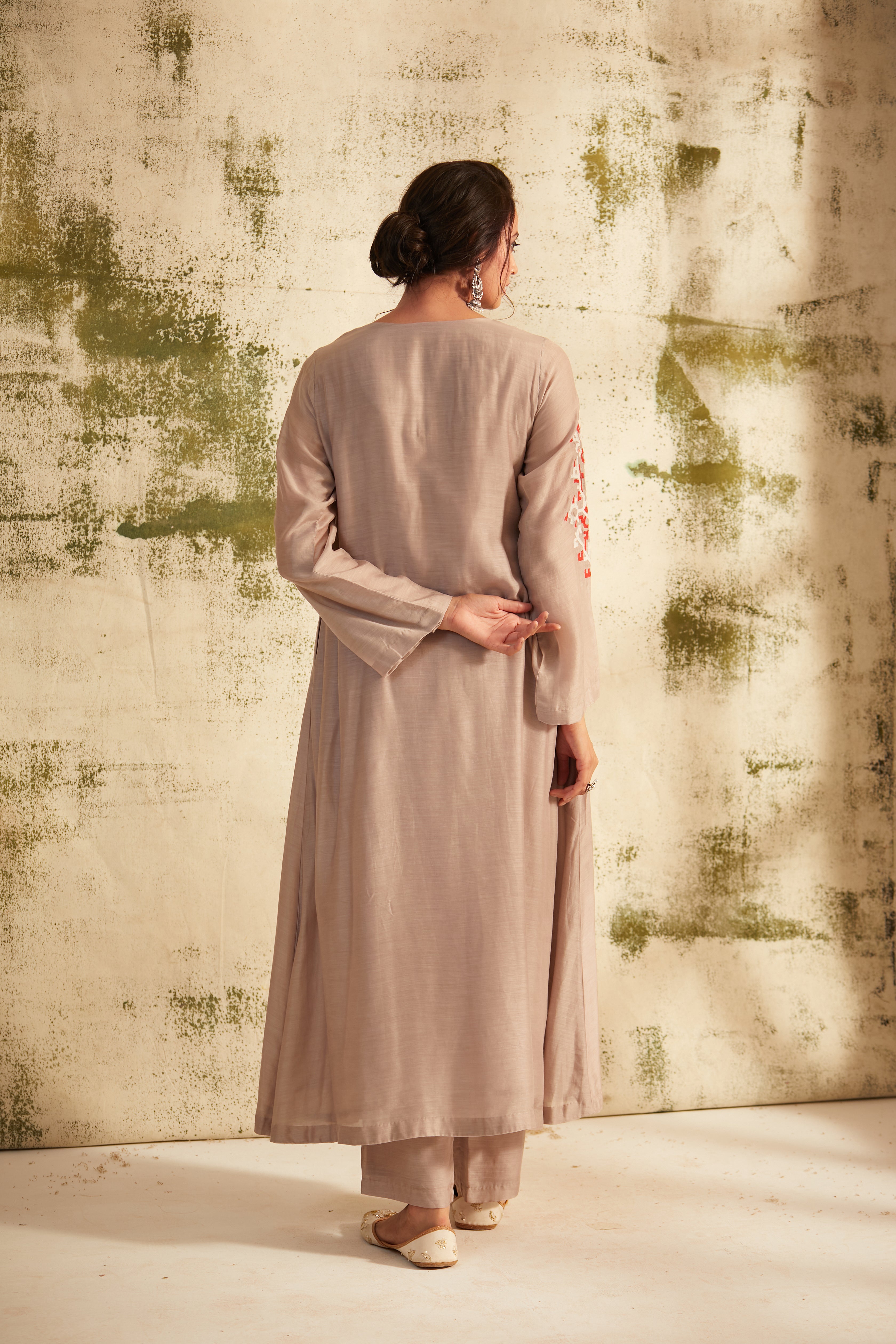 Grey Pintuck Inaya Kurta Set