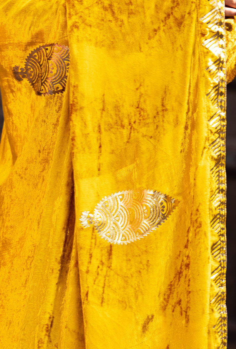 Mustard Ruhaani Sharara Set