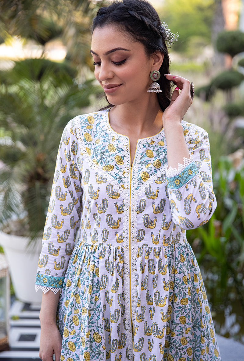 Yellow Mayuri Gharara Set