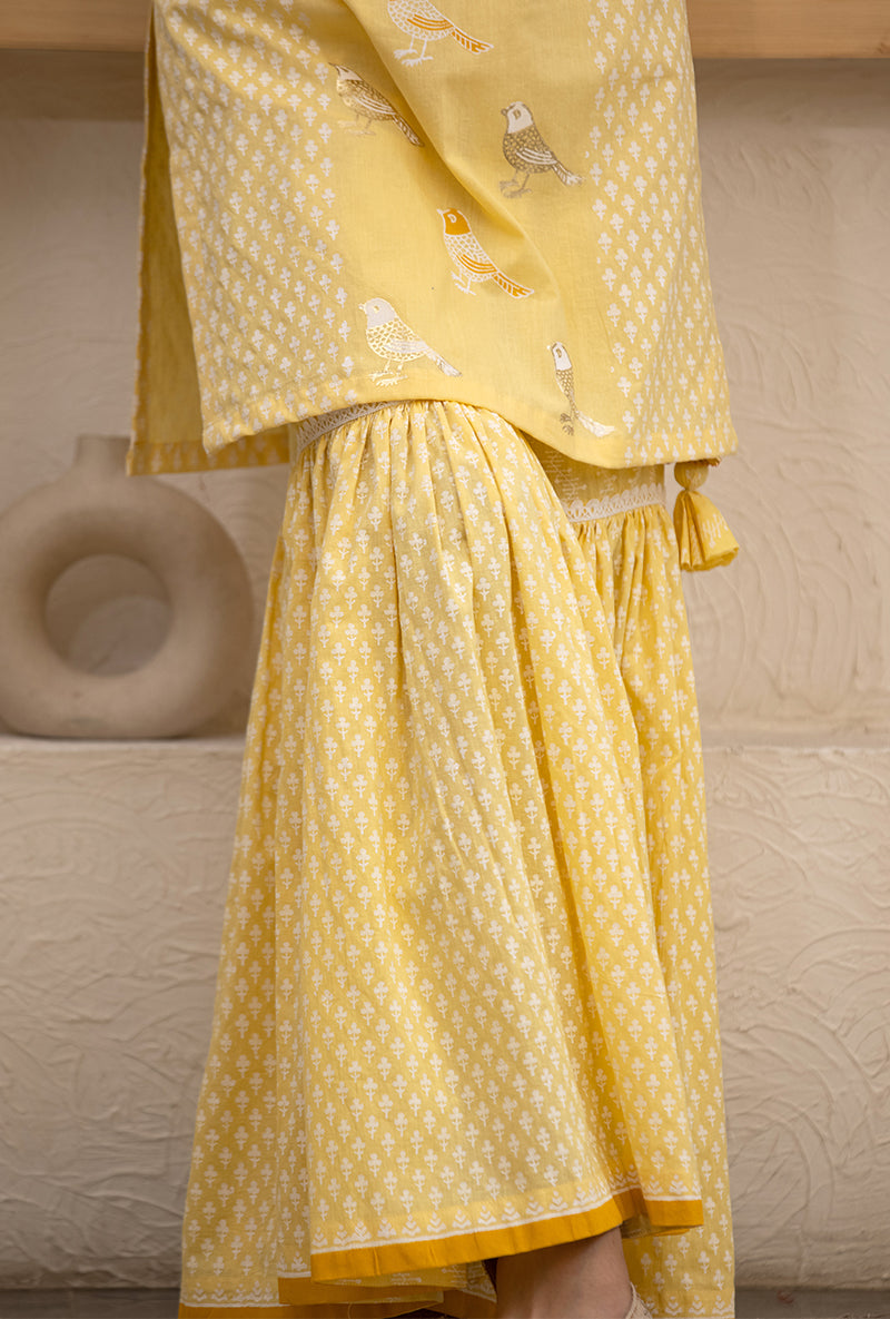 Yellow Pihu Gharara Set