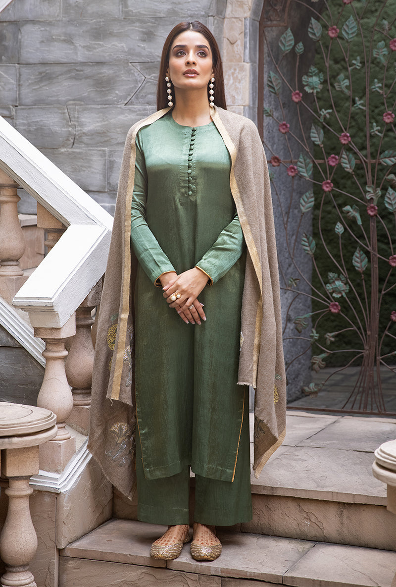 Natural Shawl Ruhaani Kurta Set