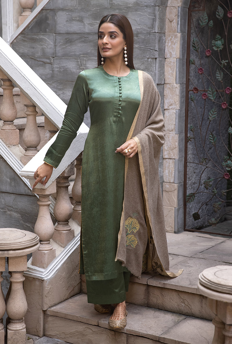 Natural Shawl Ruhaani Kurta Set