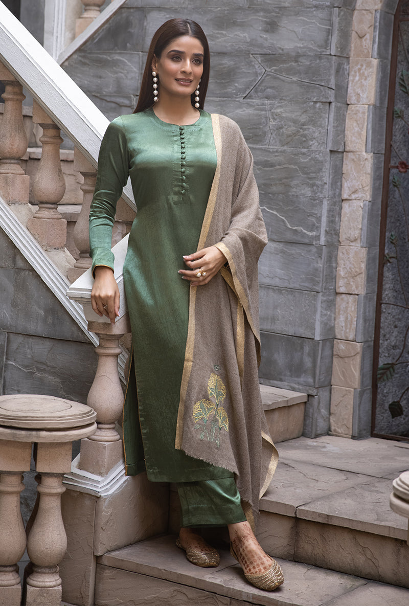 Natural Shawl Ruhaani Kurta Set