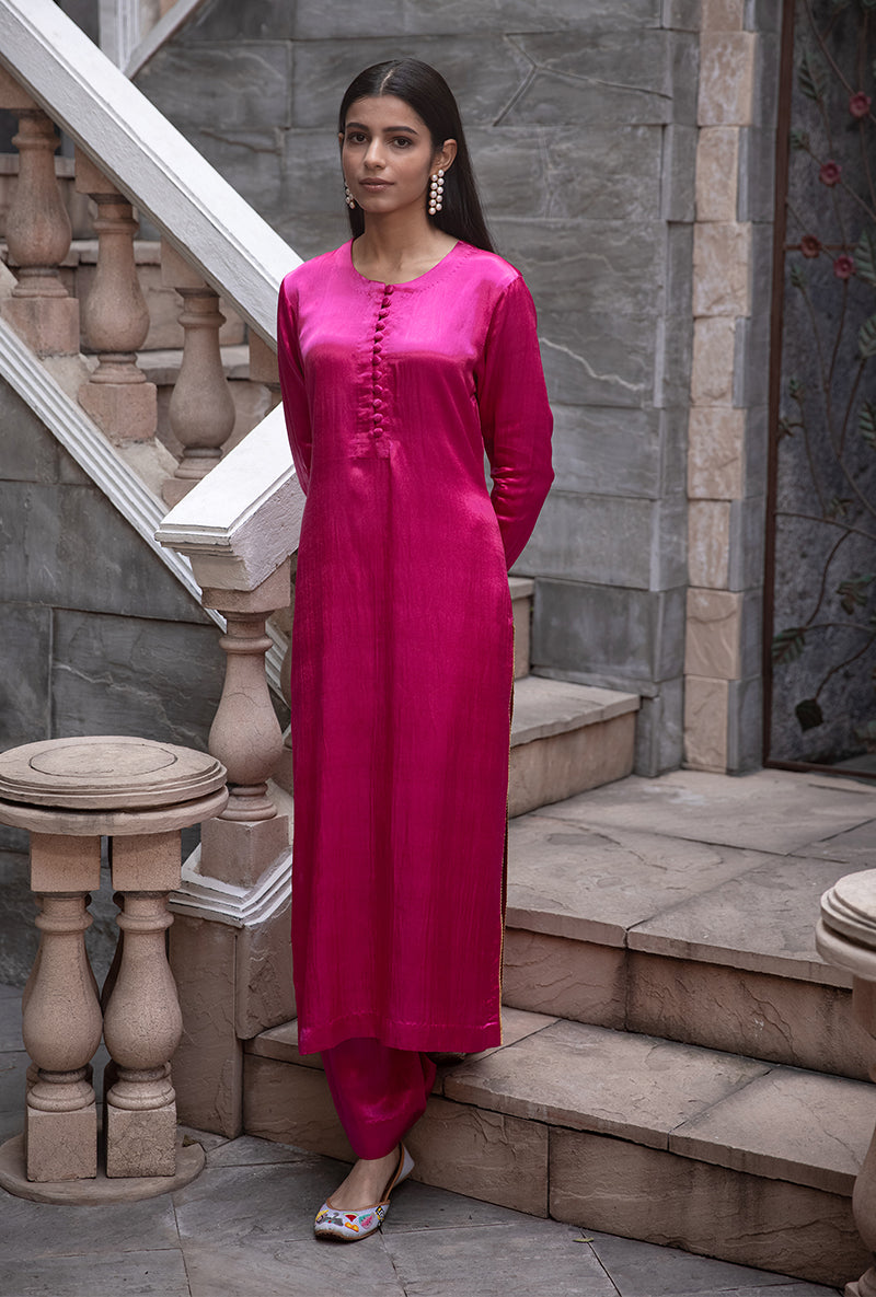 Blue Shawl Ruhaani Kurta Set
