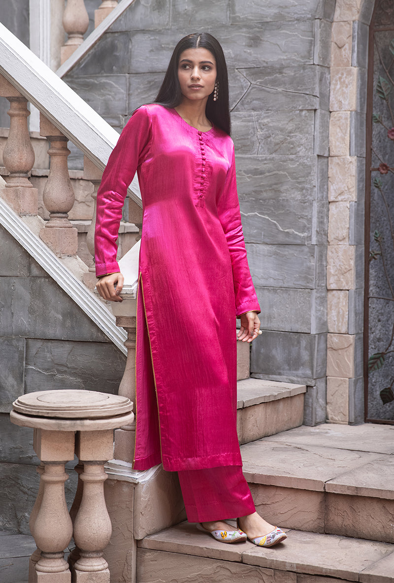Blue Shawl Ruhaani Kurta Set