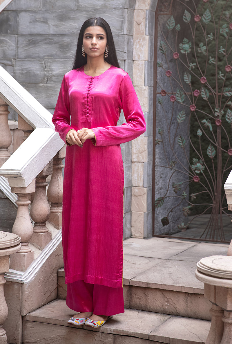 Blue Shawl Ruhaani Kurta Set