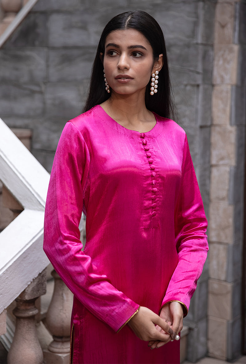 Blue Shawl Ruhaani Kurta Set