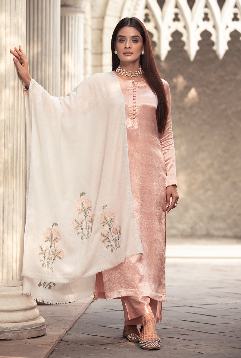 Ivory Shawl Ruhaani Kurta Set