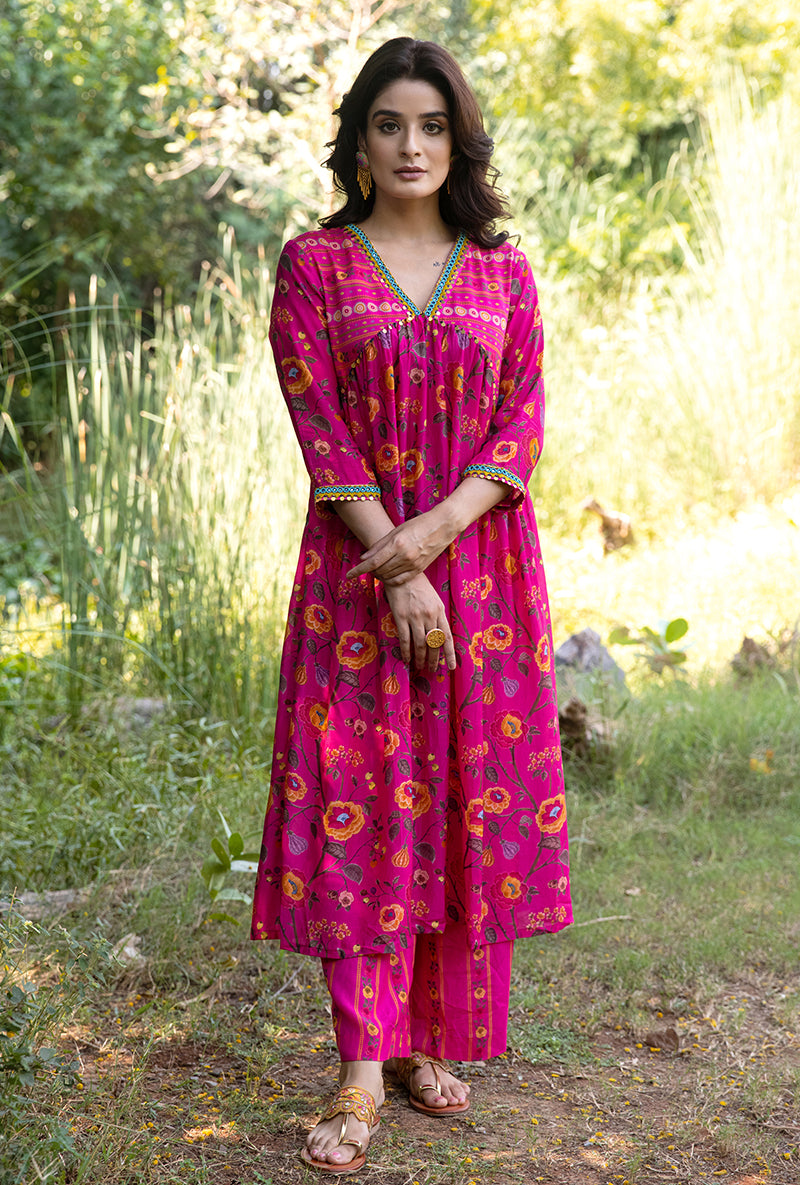 Pink Empire Line Amaaya Kurta Set