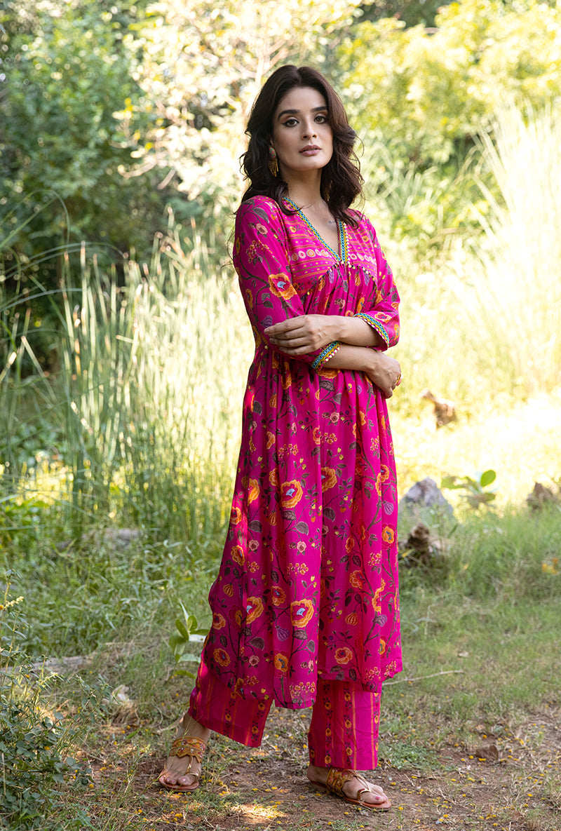 Pink Empire Line Amaaya Kurta Set