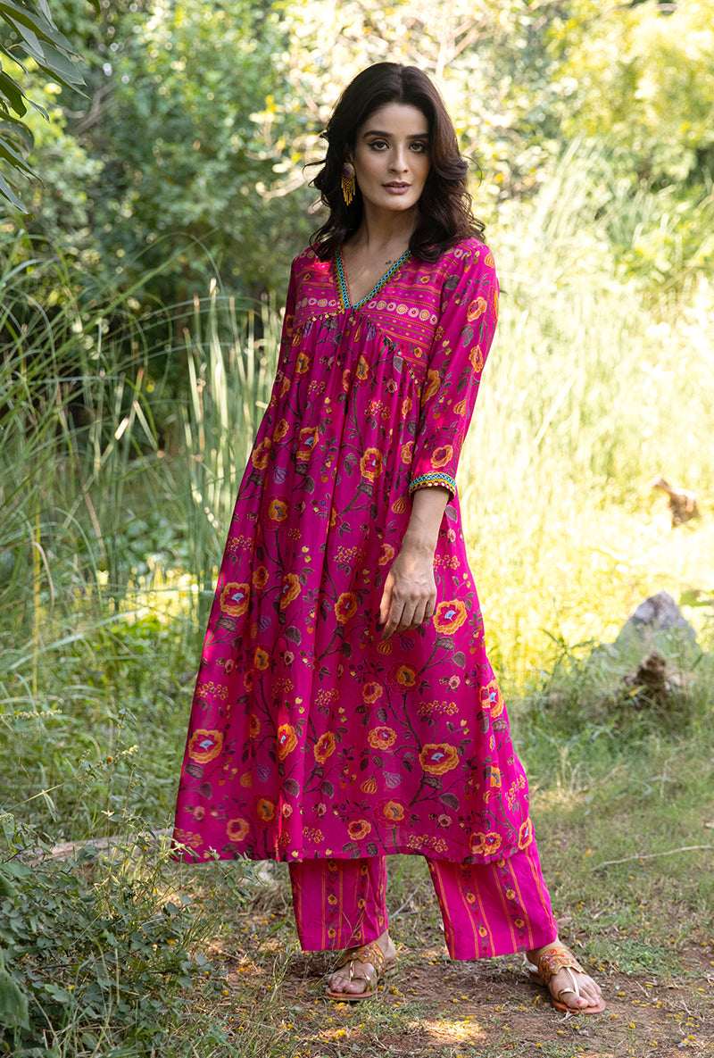 Pink Empire Line Amaaya Kurta Set