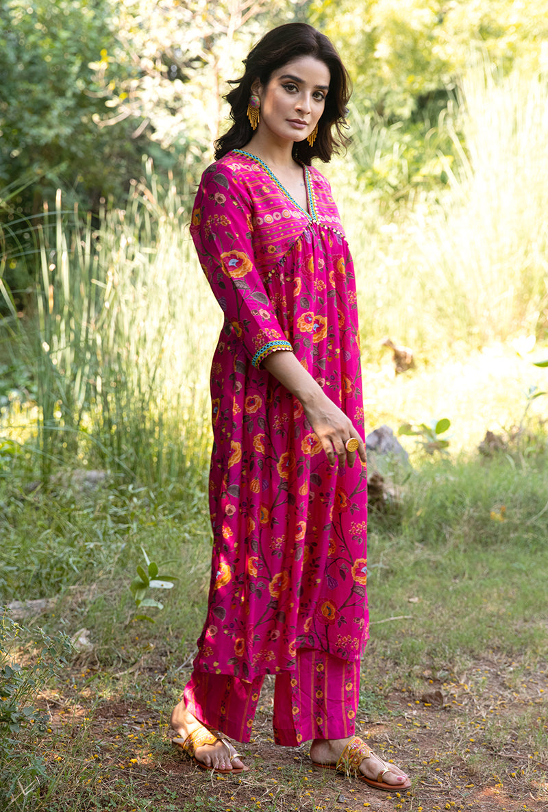 Pink Empire Line Amaaya Kurta Set