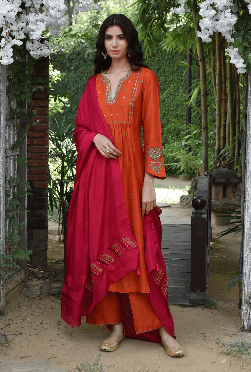 Orange Heer Sitara Set