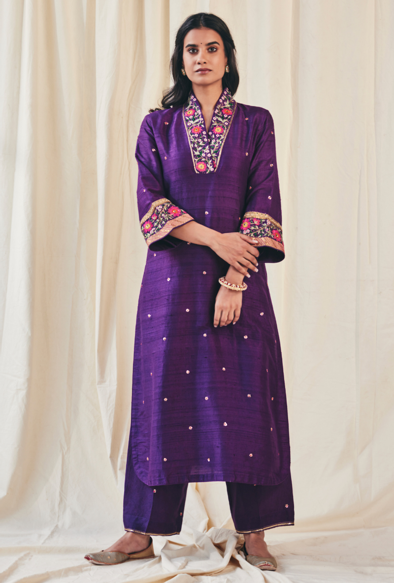 Light Royal Purple Meera Kurta