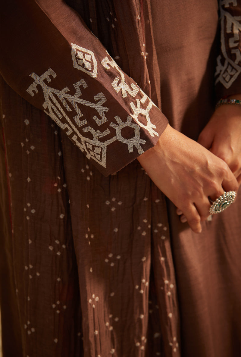 Dark Taupe Barfi Straight Cut Inaya Kurta Set