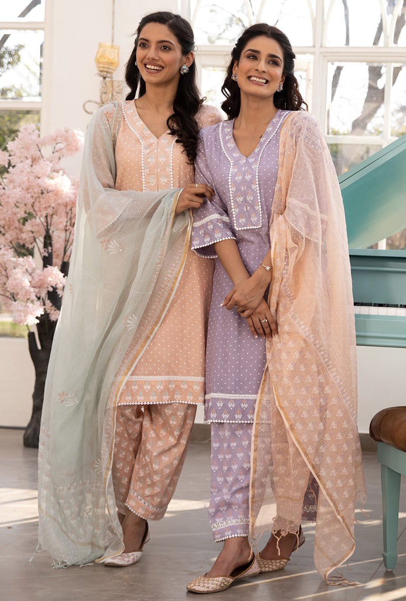 Lavender Salwar Aisha Kurta Set