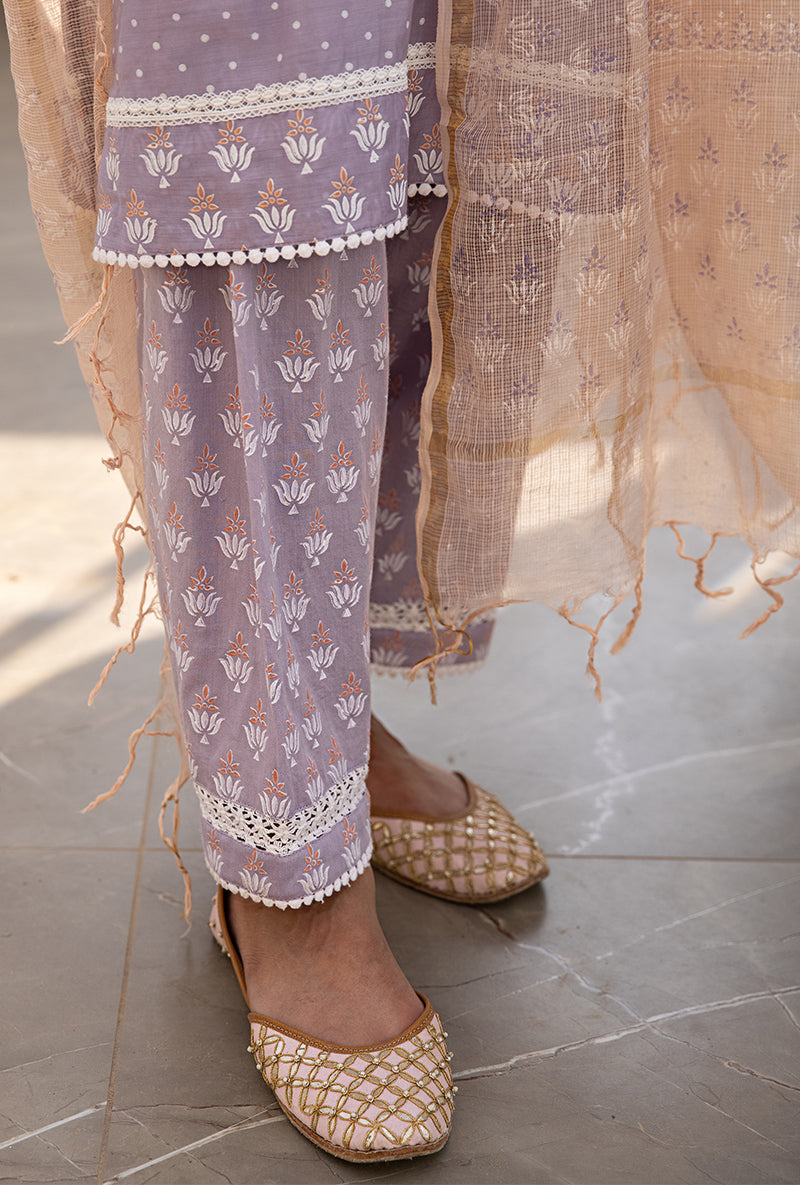 Lavender Salwar Aisha Kurta Set