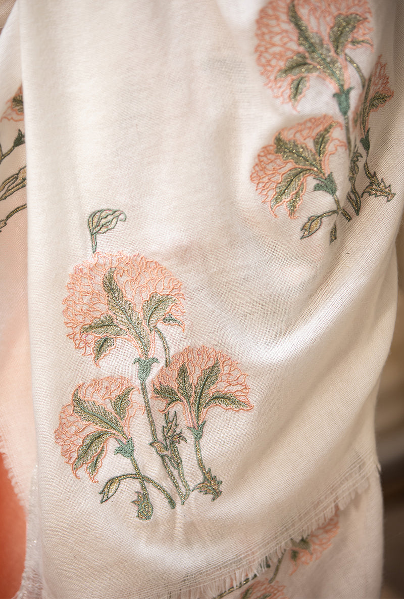 Ivory Ruhaani Shawl