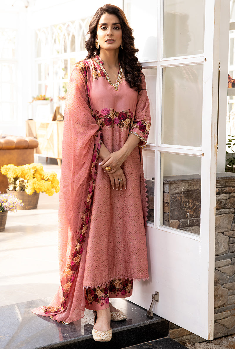 Pink Vintage Rose Suhaani Kurta Set