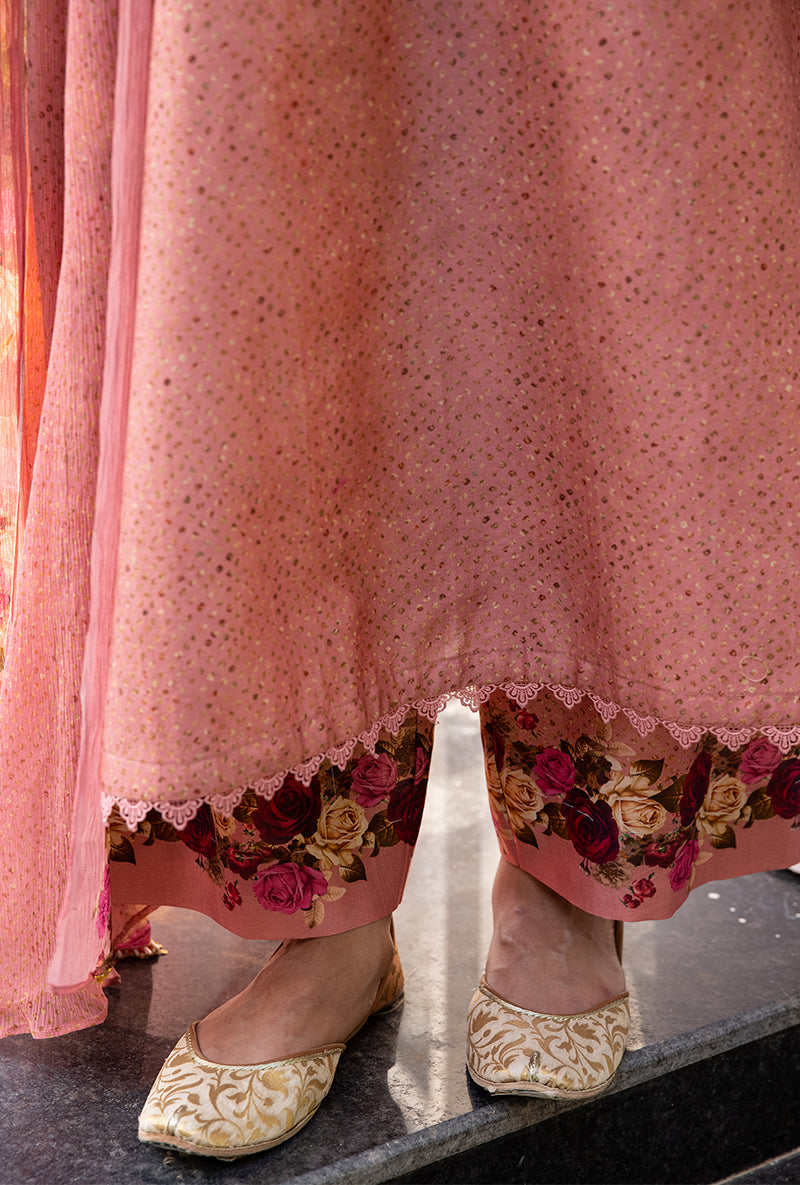 Pink Vintage Rose Suhaani Kurta Set