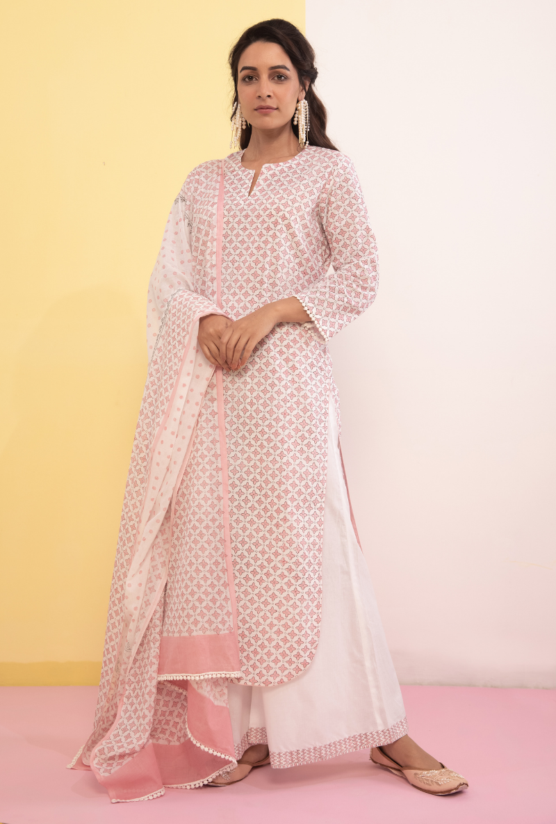 Pink Cotton Candy Straight Kurta Set