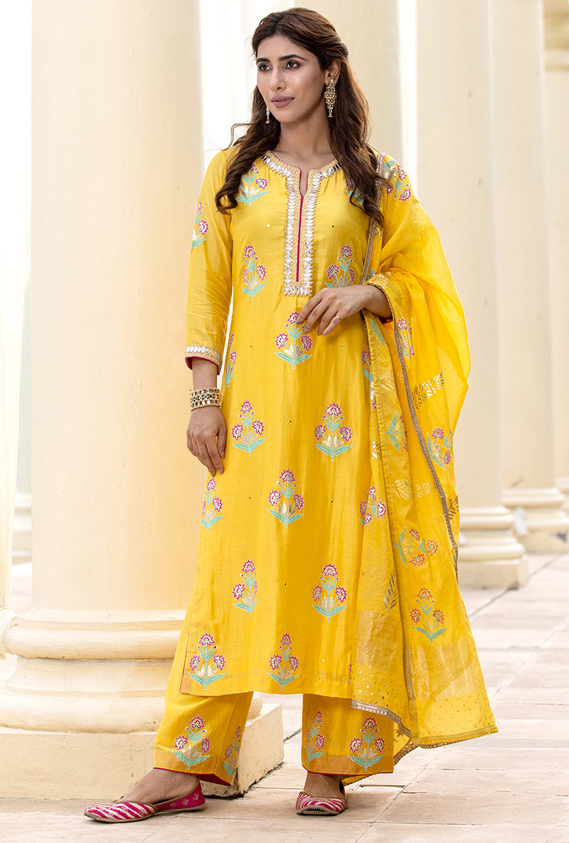 Yellow Classic Haseena Kurta Set