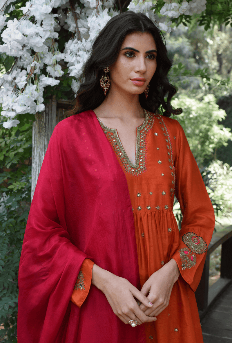 Orange Heer Sitara Set