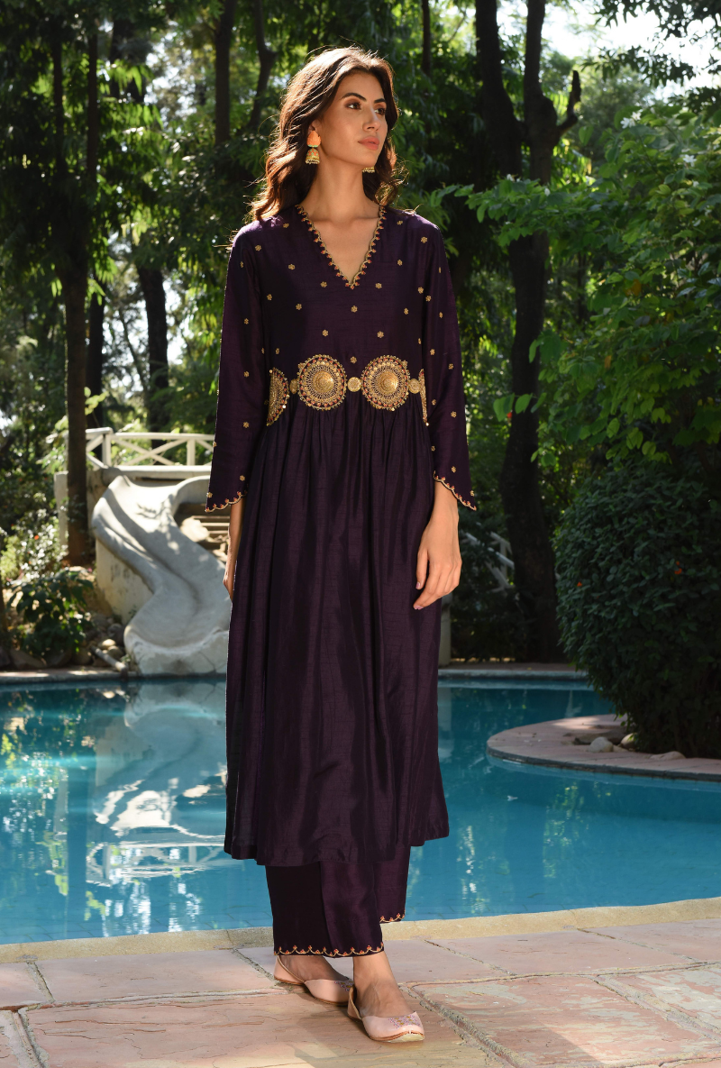 Purple Mandala Kurta Set