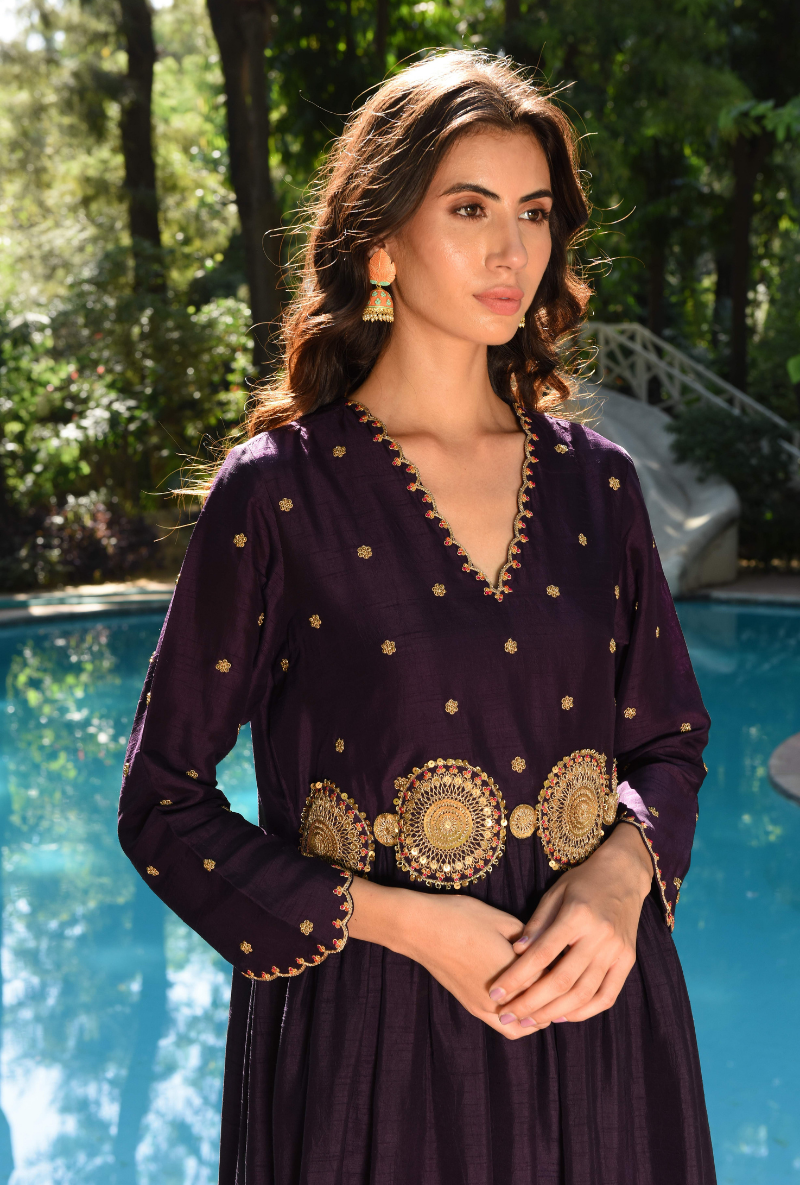 Purple Mandala Kurta Set