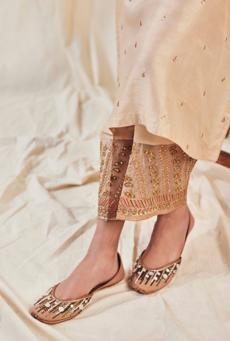 Beige Noor Farshi Meera Kurta