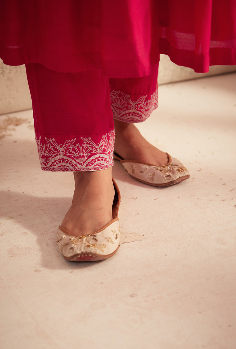 Rani Pink Pintuck Inaya Kurta Set