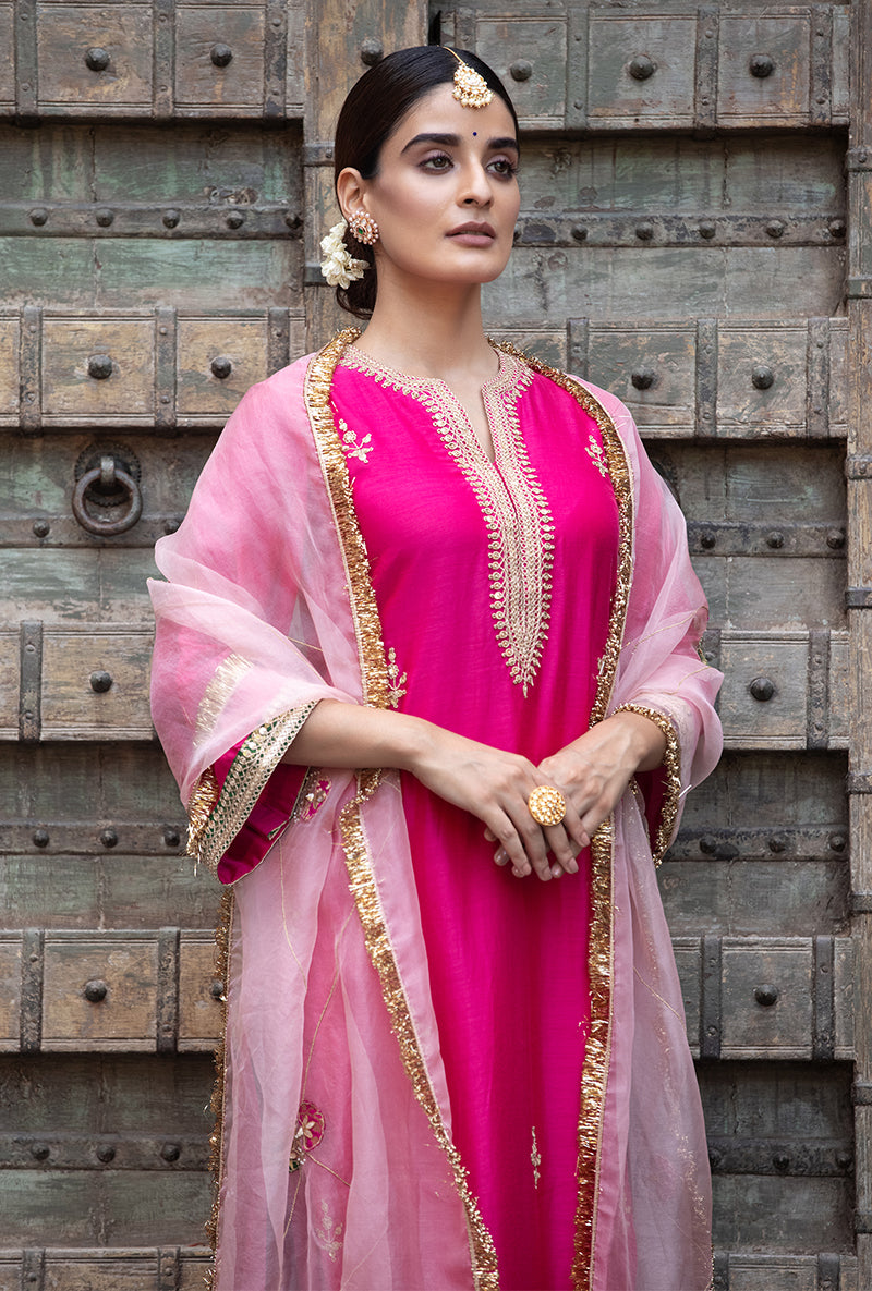 Rani Jhoomar Zara Kurta Set